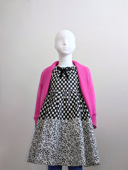 Girls Tiered Summer Dress with Mixed African Prints (5–9 Years)