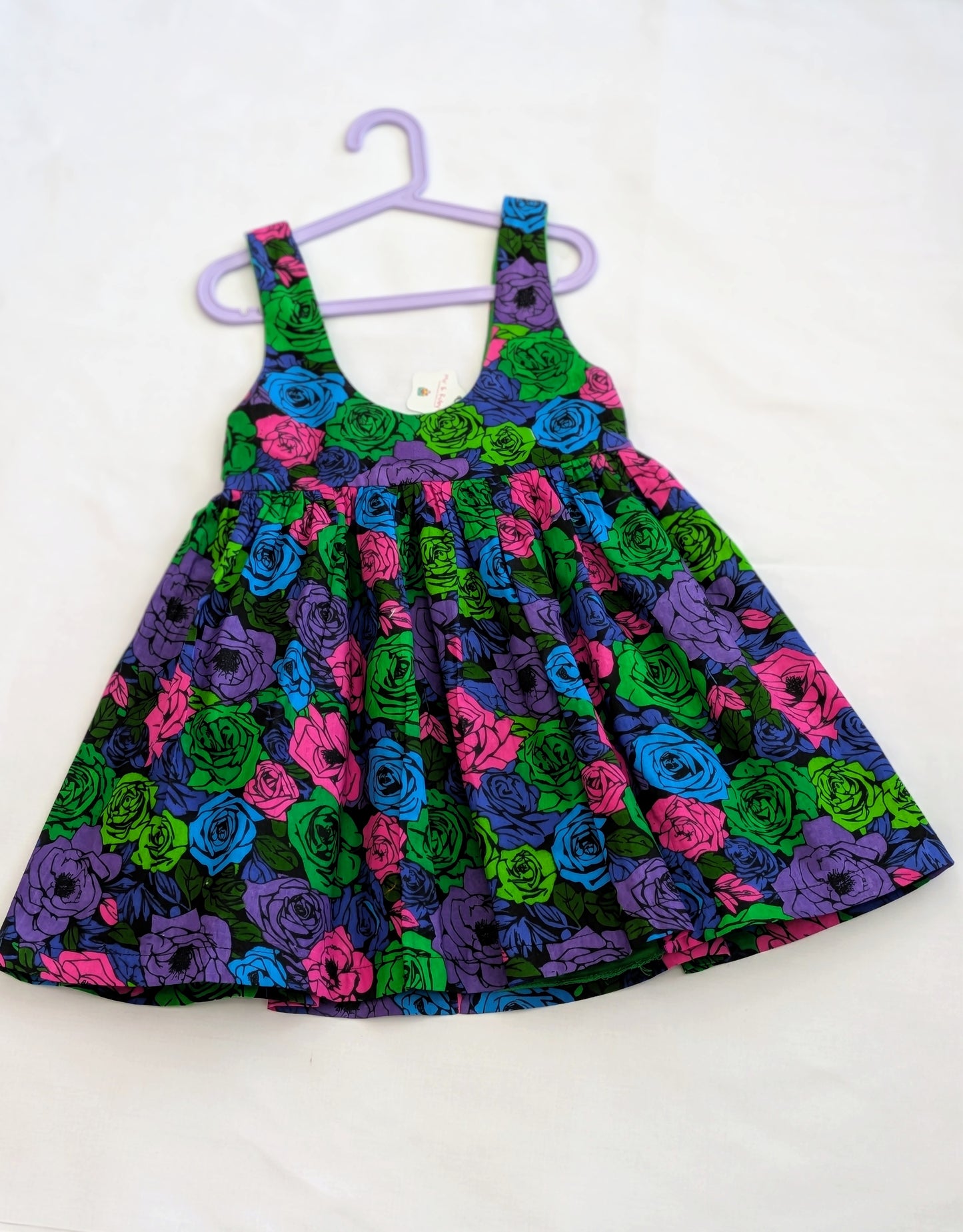 Floral twirl jumper dress (6-9yrs)