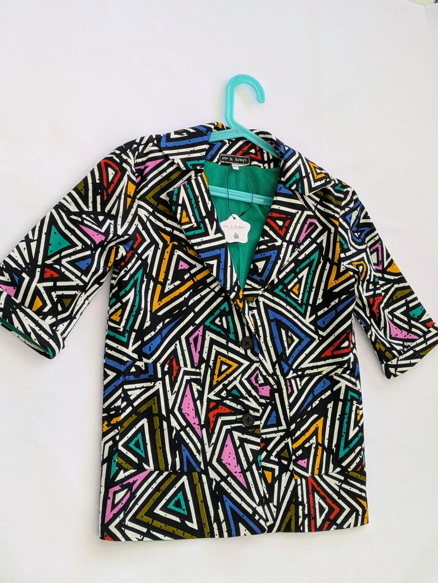 Girls' Printed Contrast Lined Jacket (10-14yrs)