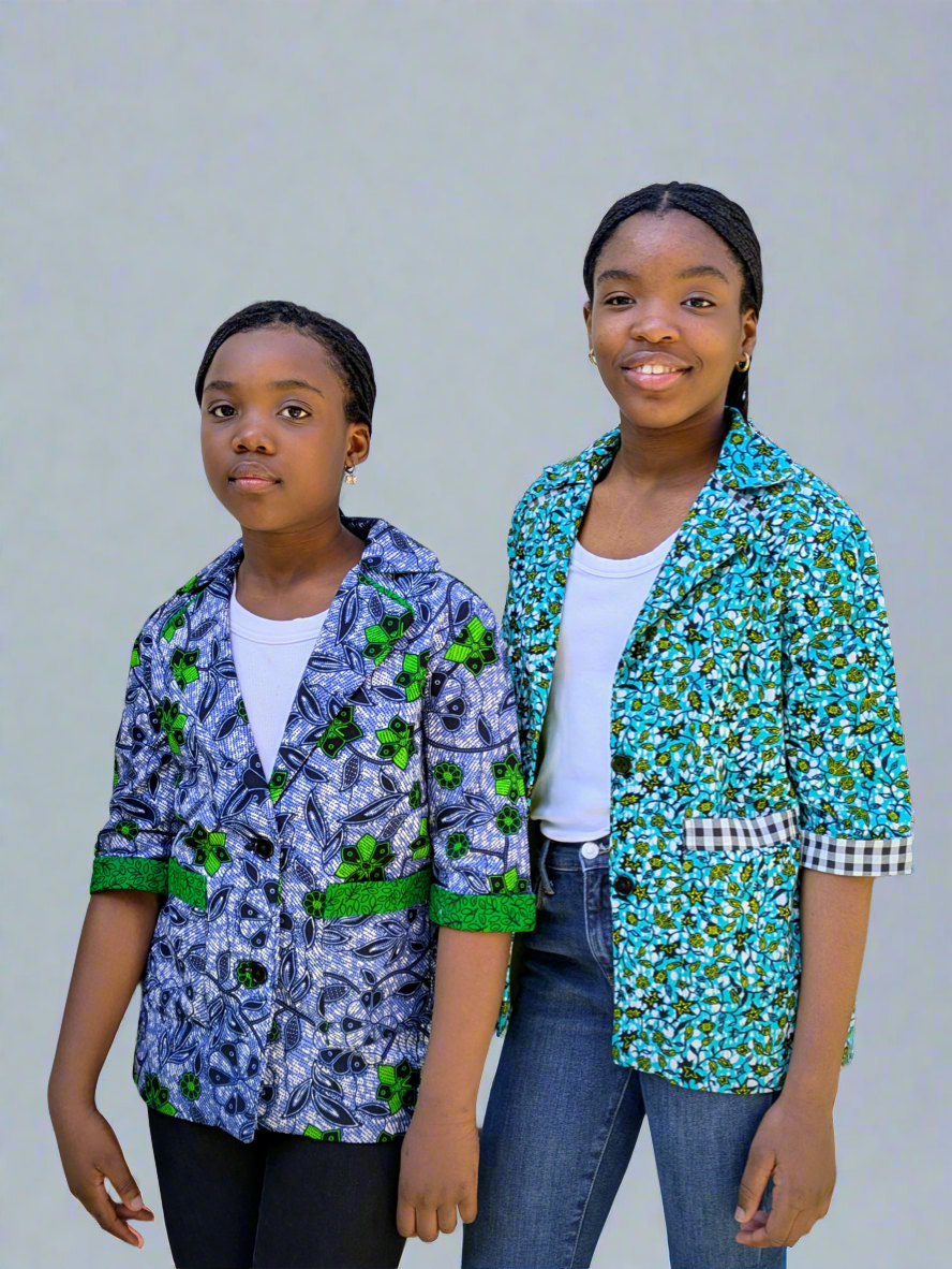Girls' Printed Contrast Lined Jacket (10-14yrs)
