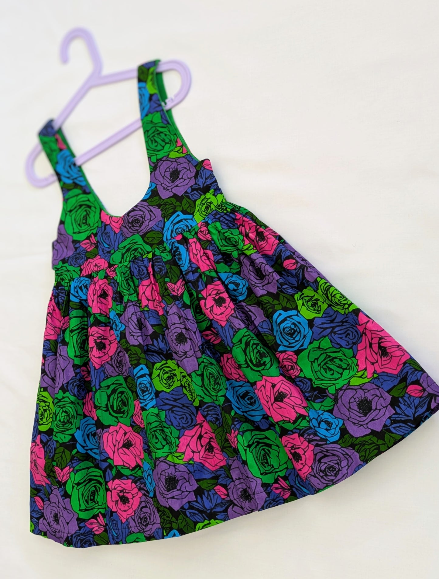 Floral twirl jumper dress (6-9yrs)