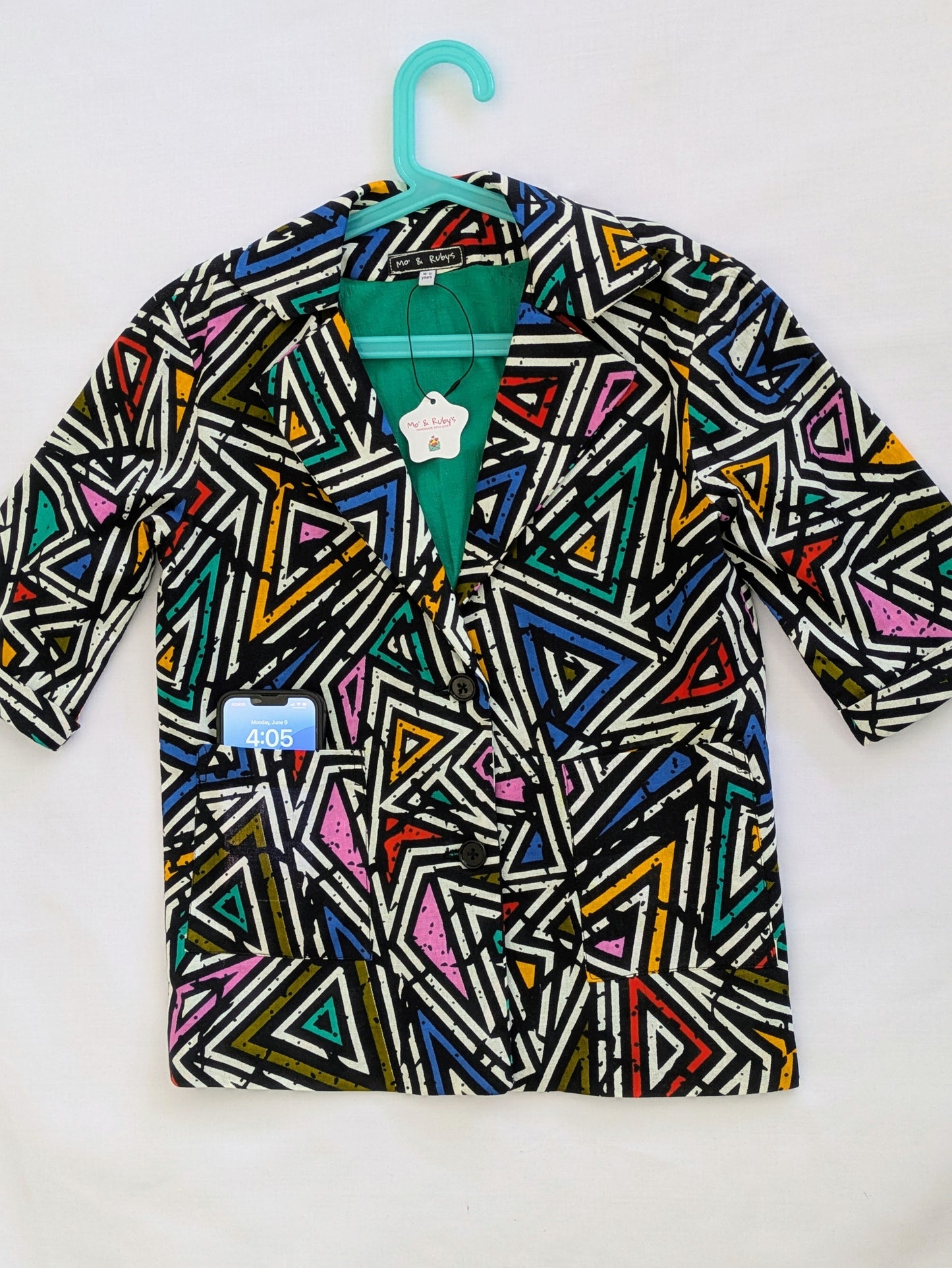 Girls' Printed Contrast Lined Jacket (10-14yrs)