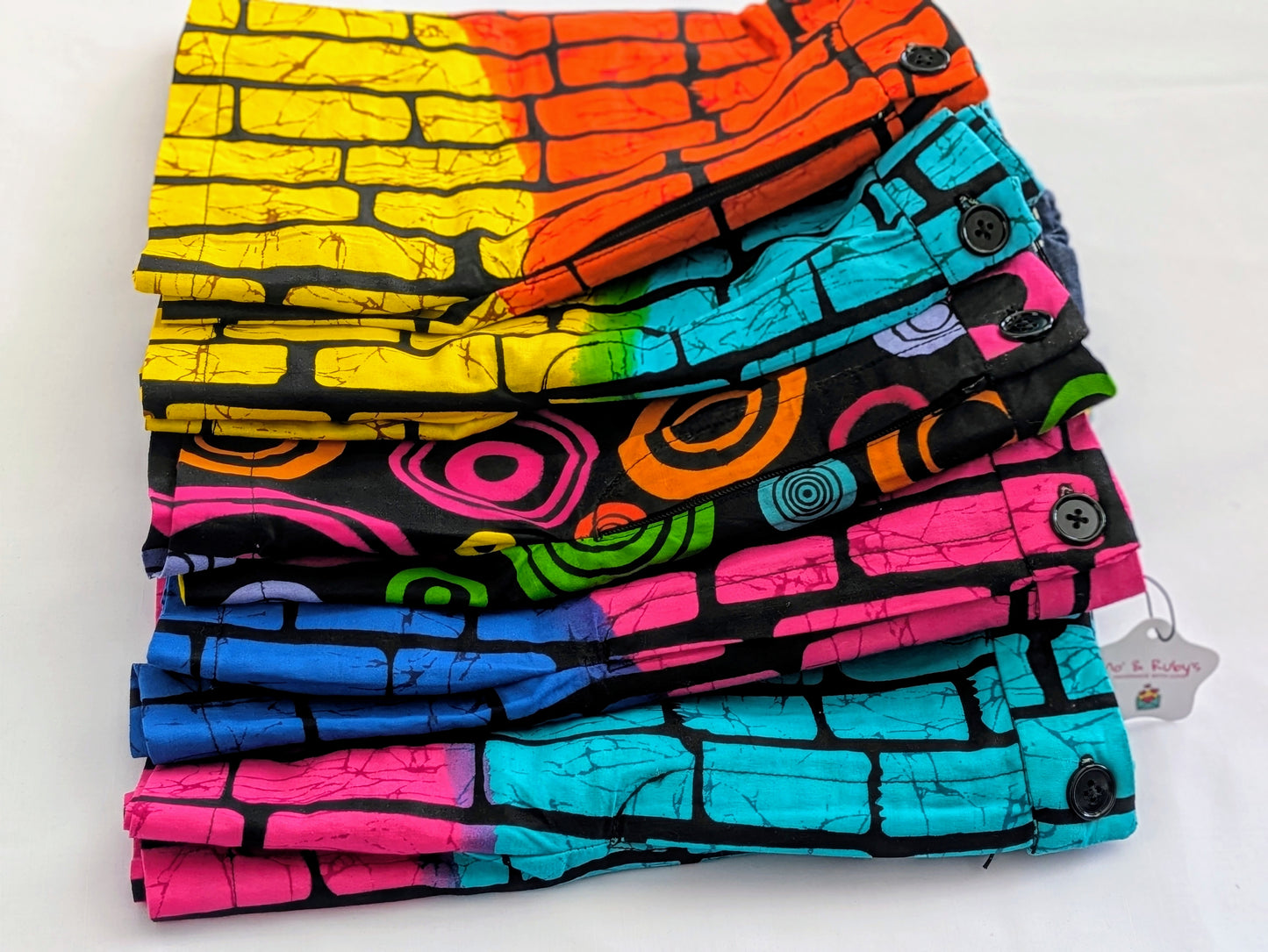 Girls’ African Print Adjustable Waist Shorts- (7-15yrs)