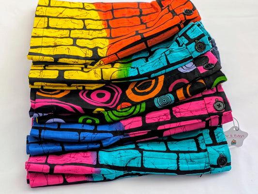 Girls’ African Print Adjustable Waist Shorts- (7-15yrs)